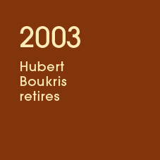 2003 Hubert Boukris retires
